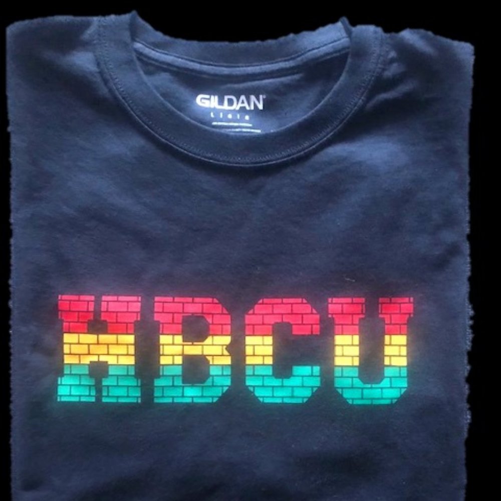 New! HBCU T-Shirt.  Black Size Large.  Short sleeve.